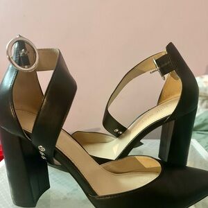 Nine West Black Ankle Strap Heels